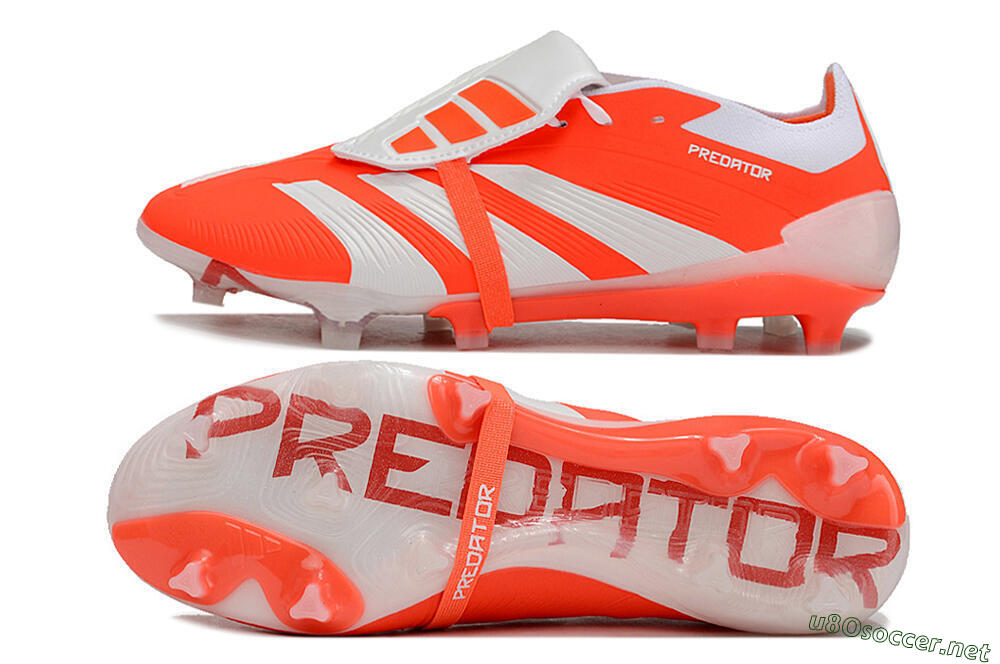 Men's Adidas Predator Elite Foldover Tongue FG Football Boots - Orange/White 1