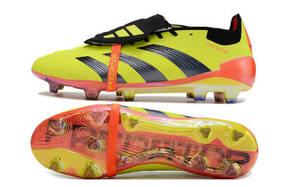 Unisex Adidas Predator Elite Foldover Tongue FG Football Boots - Yellow/Black/Red
