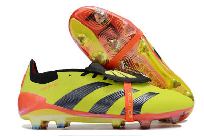 Unisex Adidas Predator Elite Foldover Tongue FG Football Boots - Yellow/Black/Red