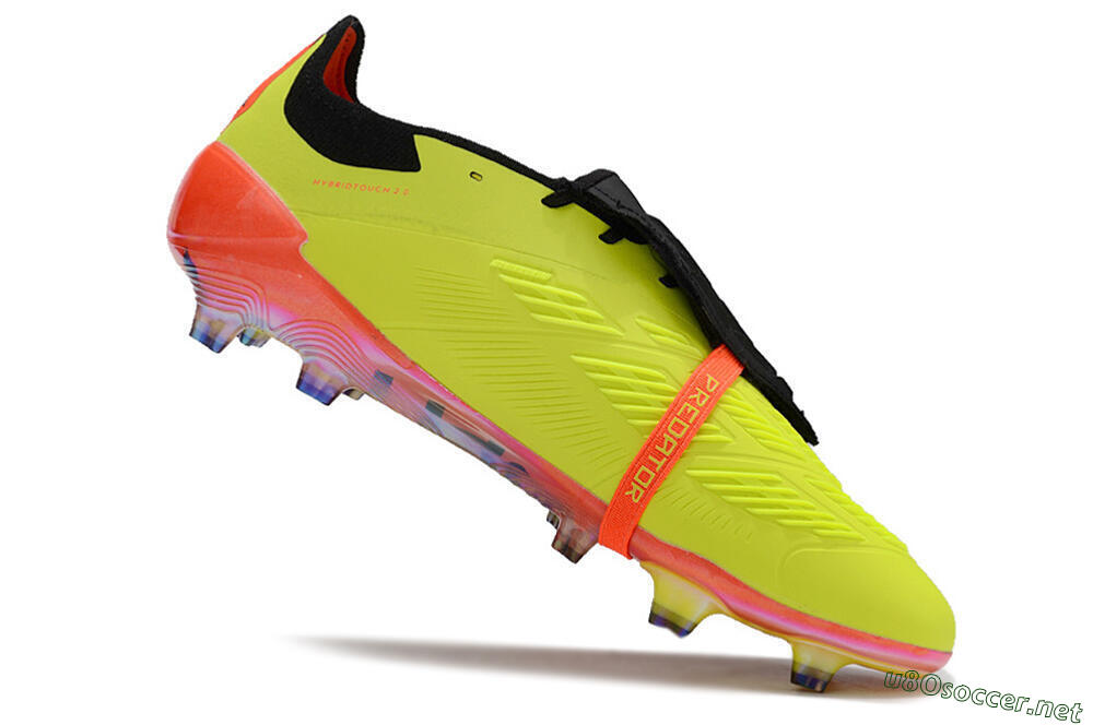 Unisex Adidas Predator Elite Foldover Tongue FG Football Boots - Yellow/Black/Red 4