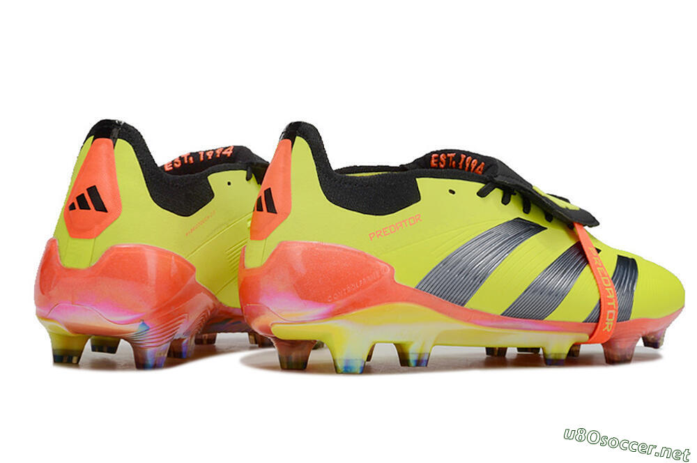 Unisex Adidas Predator Elite Foldover Tongue FG Football Boots - Yellow/Black/Red 6