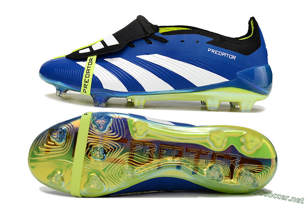 Unisex Adidas Predator Elite Foldover Tongue FG Football Boots - Blue/White/Black 1