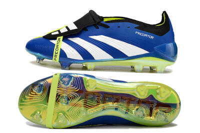 Unisex Adidas Predator Elite Foldover Tongue FG Football Boots - Blue/White/Black