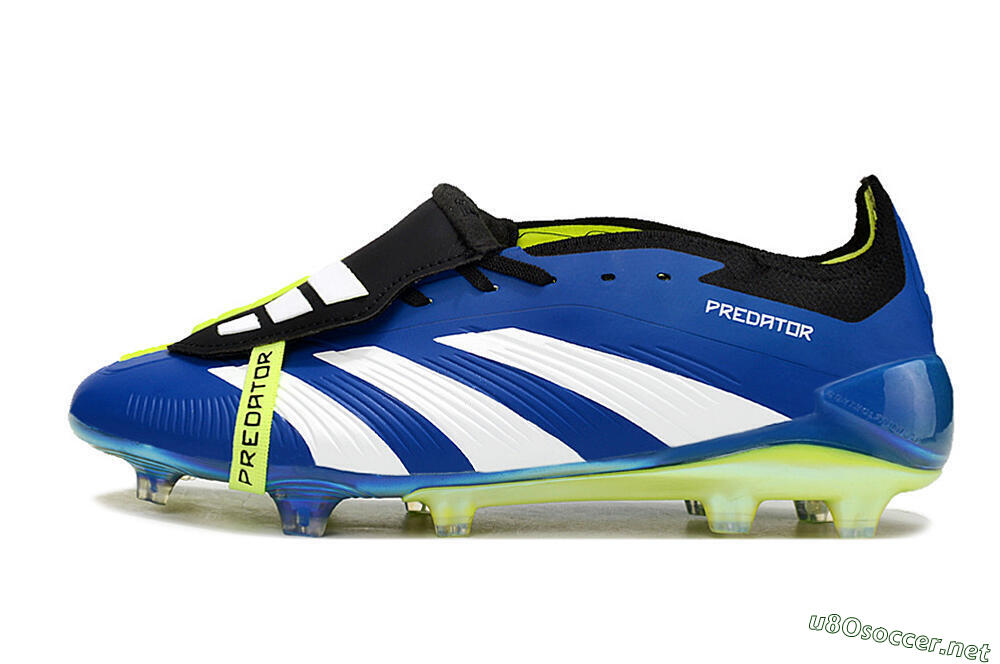 Unisex Adidas Predator Elite Foldover Tongue FG Football Boots - Blue/White/Black 0