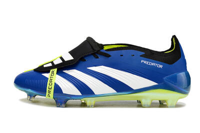 Unisex Adidas Predator Elite Foldover Tongue FG Football Boots - Blue/White/Black