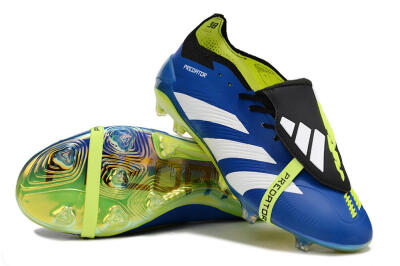 Unisex Adidas Predator Elite Foldover Tongue FG Football Boots - Blue/White/Black