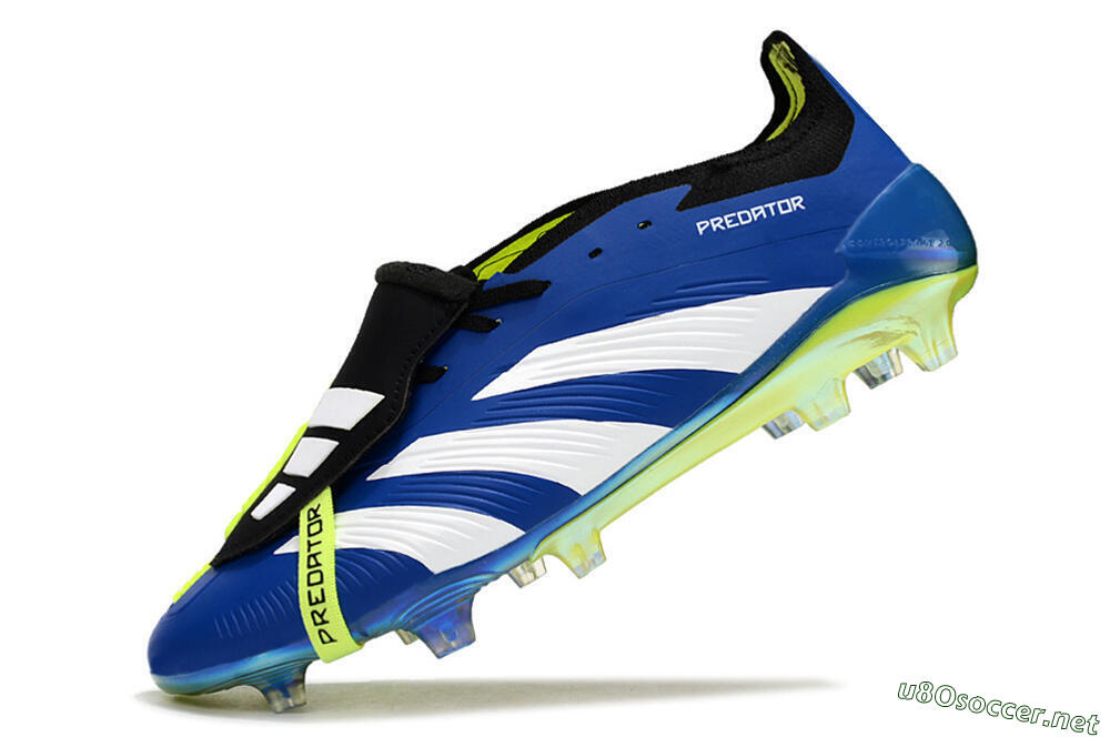 Unisex Adidas Predator Elite Foldover Tongue FG Football Boots - Blue/White/Black 5