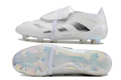 Unisex Adidas Predator Elite Foldover Tongue FG Football Boots - Beige/White/Silver