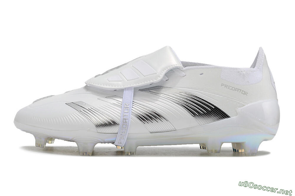 Unisex Adidas Predator Elite Foldover Tongue FG Football Boots - Beige/White/Silver 0