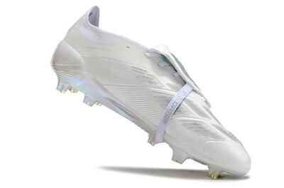 Unisex Adidas Predator Elite Foldover Tongue FG Football Boots - Beige/White/Silver
