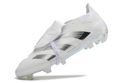 Unisex Adidas Predator Elite Foldover Tongue FG Football Boots - Beige/White/Silver