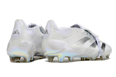 Unisex Adidas Predator Elite Foldover Tongue FG Football Boots - Beige/White/Silver