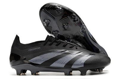 Men's Adidas Predator Elite FG Football Boots - Black/Silver