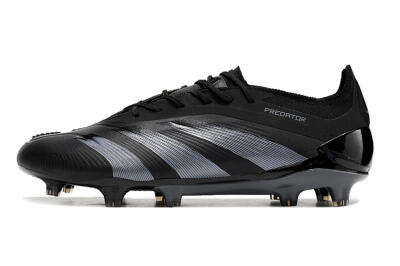 Men's Adidas Predator Elite FG Football Boots - Black/Silver