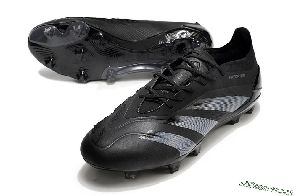 Men's Adidas Predator Elite FG Football Boots - Black/Silver 3