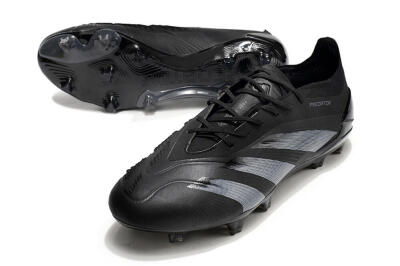 Men's Adidas Predator Elite FG Football Boots - Black/Silver