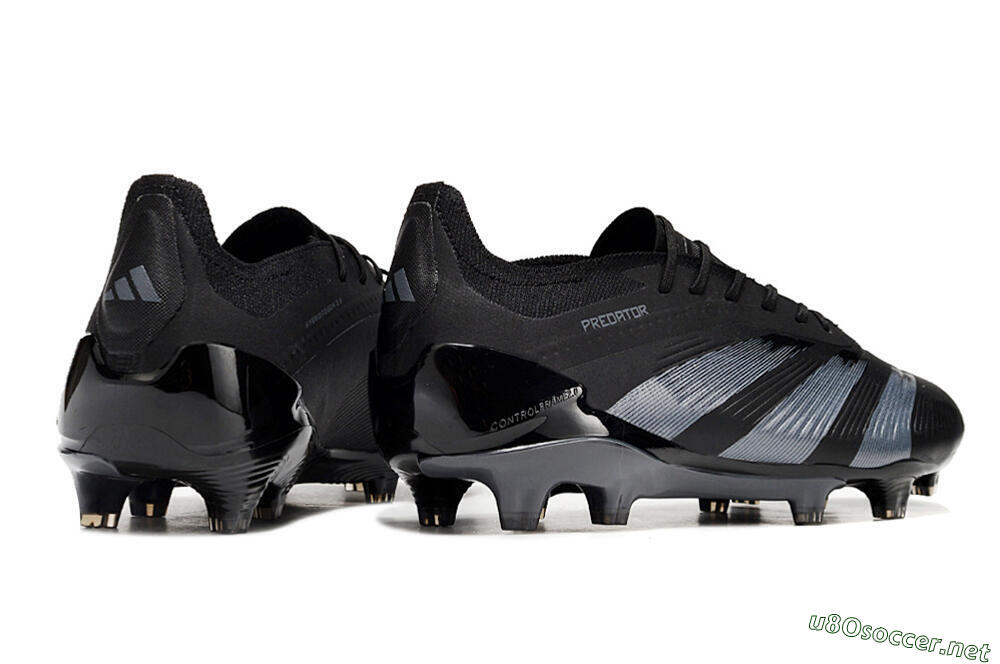 Men's Adidas Predator Elite FG Football Boots - Black/Silver 6
