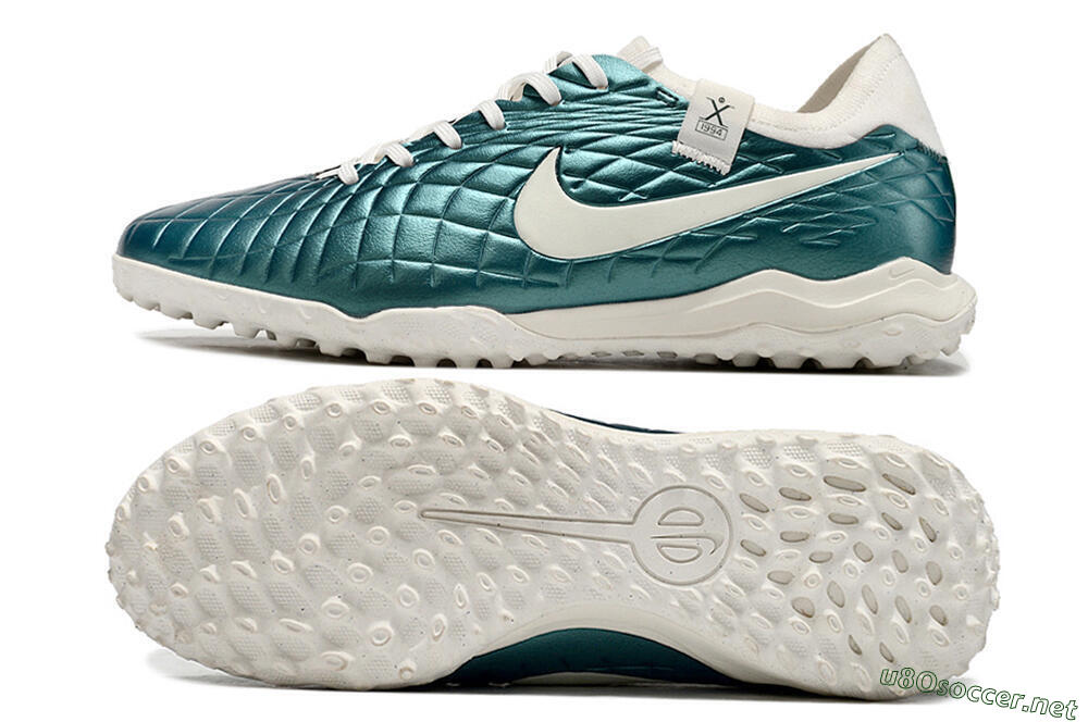 Men's Nike Tiempo Legend 10 Pro TF Football Shoes - Jade/White 1