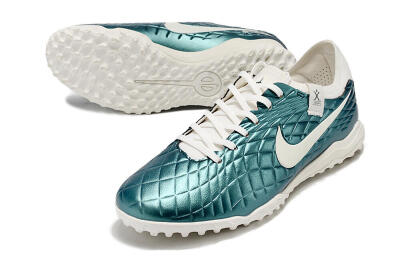 Men's Nike Tiempo Legend 10 Pro TF Football Shoes - Jade/White