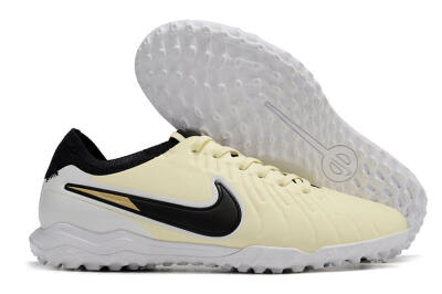 Men's Nike Tiempo Legend 10 Pro TF Football Shoes - Beige/Black/White
