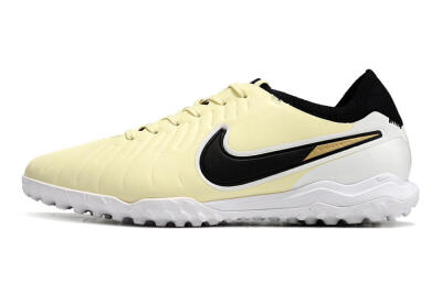 Men's Nike Tiempo Legend 10 Pro TF Football Shoes - Beige/Black/White