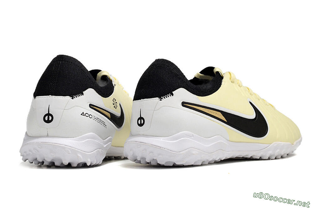 Men's Nike Tiempo Legend 10 Pro TF Football Shoes - Beige/Black/White 6