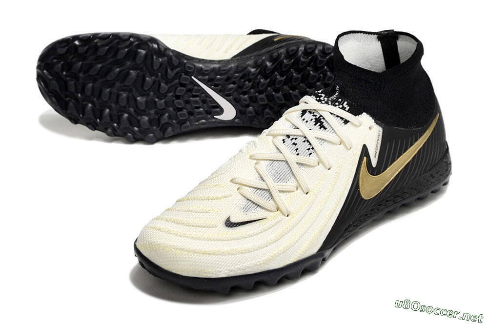 Men's Nike Phantom Luna Elite NU TF Football Shoes - White/Black/Gold 3