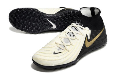 Men's Nike Phantom Luna Elite NU TF Football Shoes - White/Black/Gold