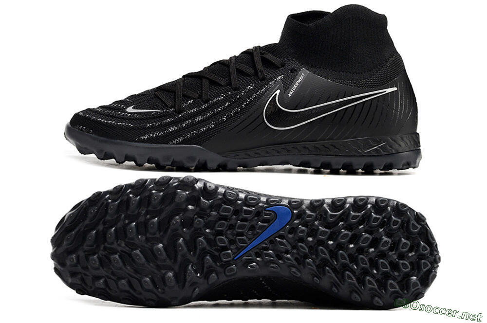 Men's Nike Phantom Luna Elite NU TF Football Shoes - Black/White/Blue 1