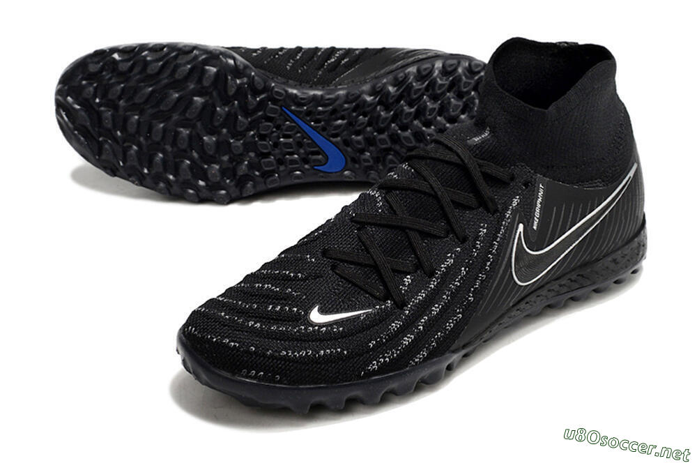 Men's Nike Phantom Luna Elite NU TF Football Shoes - Black/White/Blue 3