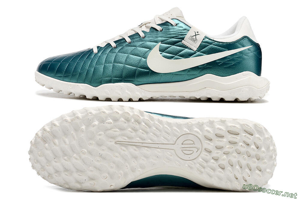 Men's Nike Tiempo Legend 10 Elite TF Football Shoes - Jade/White 1