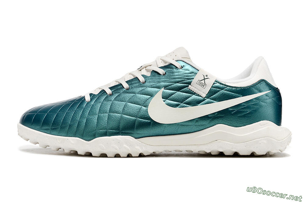 Men's Nike Tiempo Legend 10 Elite TF Football Shoes - Jade/White 0