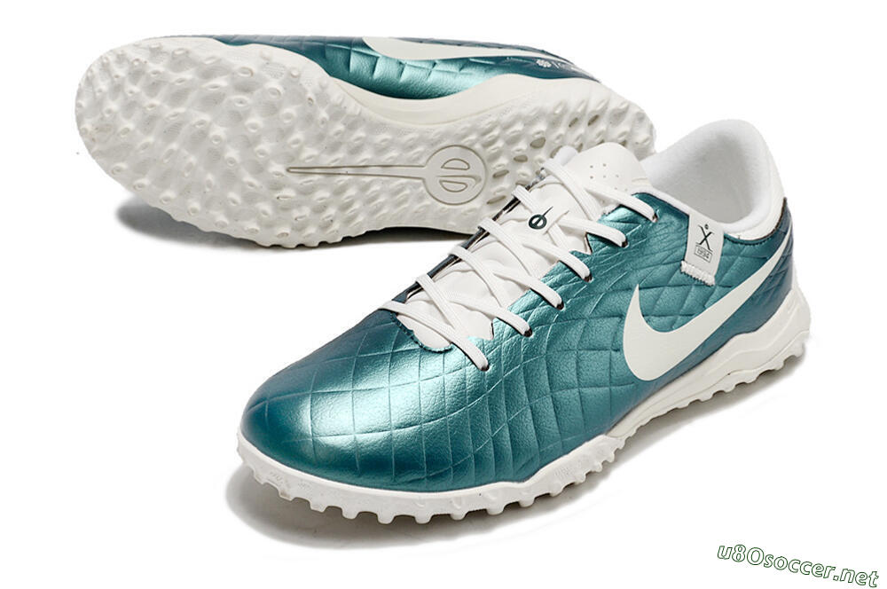 Men's Nike Tiempo Legend 10 Elite TF Football Shoes - Jade/White 3