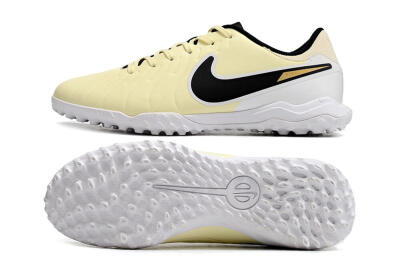 Men's Nike Tiempo Legend 10 Elite TF Football Shoes - Beige/Black/White