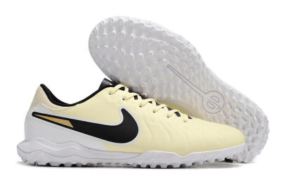 Men's Nike Tiempo Legend 10 Elite TF Football Shoes - Beige/Black/White