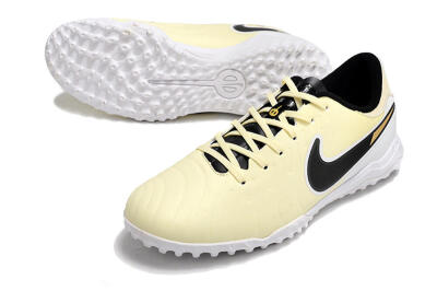 Men's Nike Tiempo Legend 10 Elite TF Football Shoes - Beige/Black/White