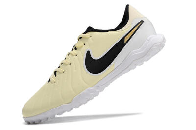 Men's Nike Tiempo Legend 10 Elite TF Football Shoes - Beige/Black/White