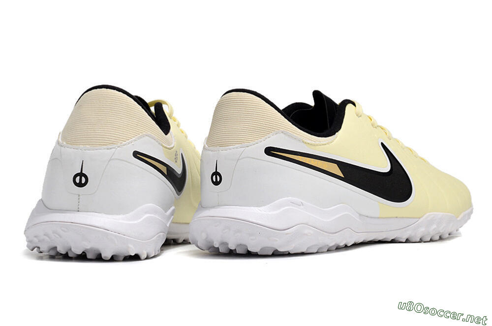 Men's Nike Tiempo Legend 10 Elite TF Football Shoes - Beige/Black/White 6