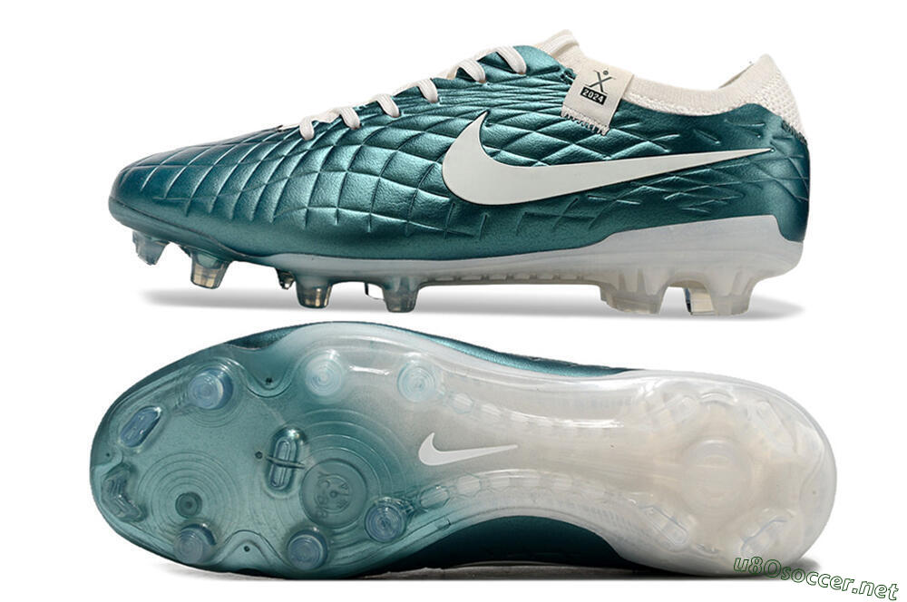 Men's Nike Tiempo Legend 10 Elite FG Football Boots - Jade/White 1