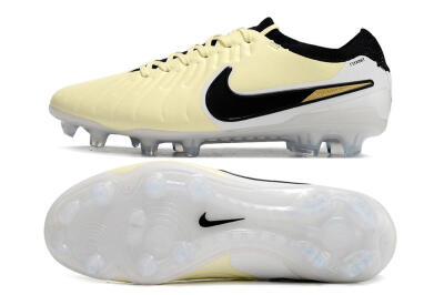 Men's Nike Tiempo Legend 10 Elite FG Football Boots - Beige/Black/White