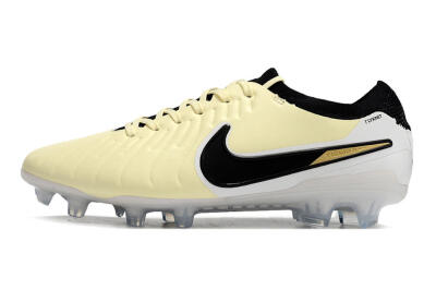 Men's Nike Tiempo Legend 10 Elite FG Football Boots - Beige/Black/White