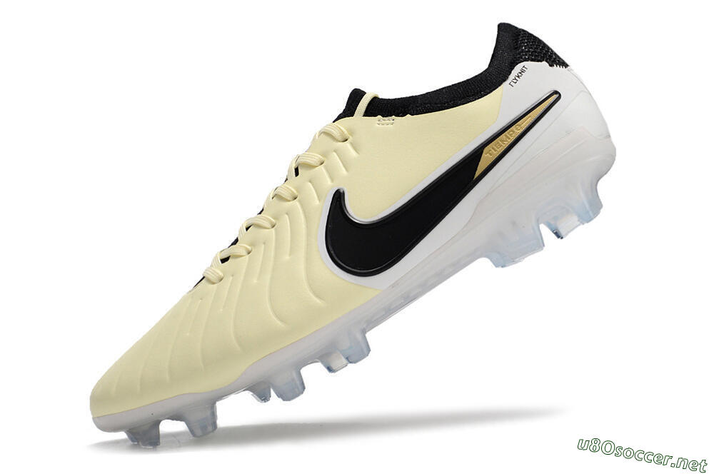 Men's Nike Tiempo Legend 10 Elite FG Football Boots - Beige/Black/White 5