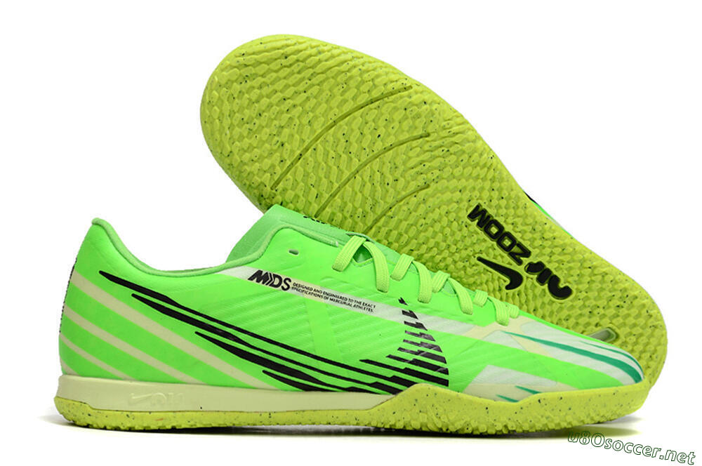 Men's Nike Air Zoom Mercurial Vapor 15 Academy IC Football Shoes - Green/Black/Yellow 2