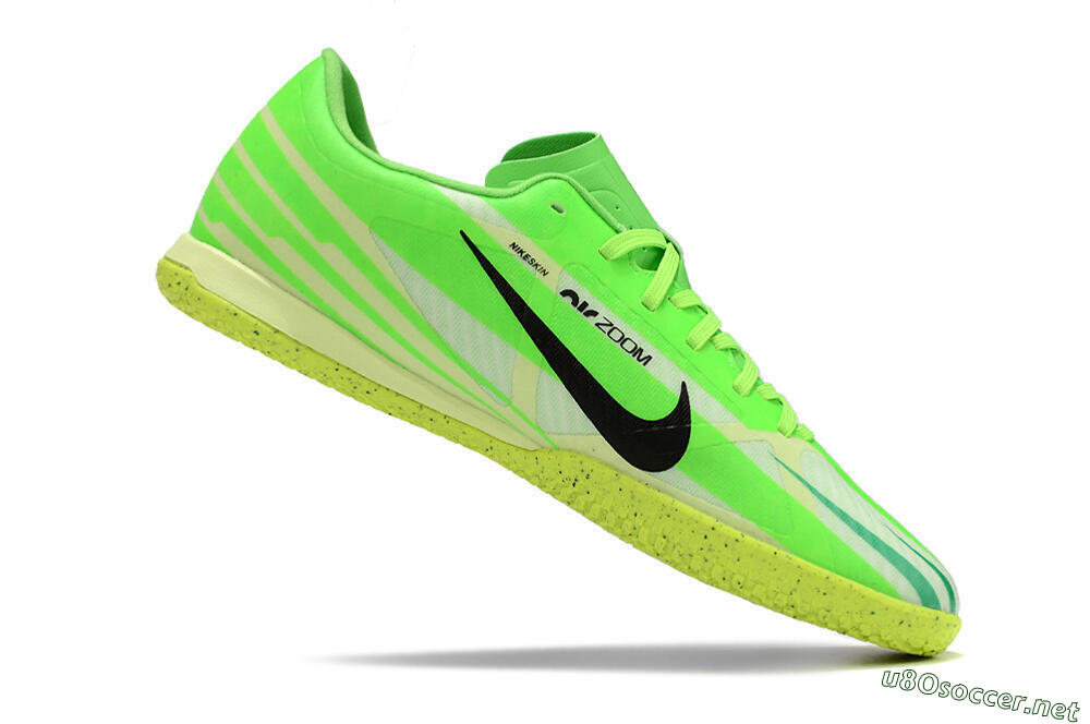 Men's Nike Air Zoom Mercurial Vapor 15 Academy IC Football Shoes - Green/Black/Yellow 4