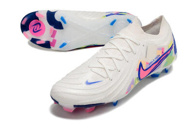 Unisex Nike Phantom Luna Elite FG Football Boots - White/Rainbow