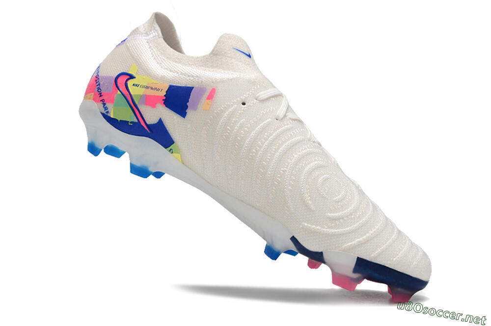 Unisex Nike Phantom Luna Elite FG Football Boots - White/Rainbow 4