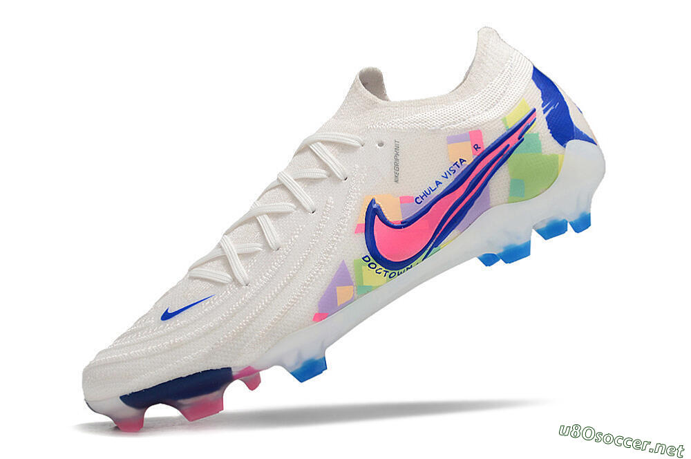 Unisex Nike Phantom Luna Elite FG Football Boots - White/Rainbow 5