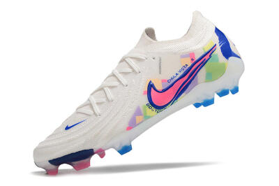 Unisex Nike Phantom Luna Elite FG Football Boots - White/Rainbow