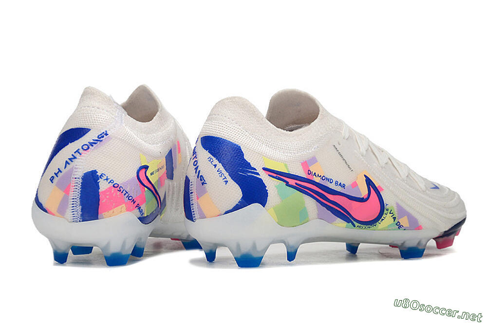 Unisex Nike Phantom Luna Elite FG Football Boots - White/Rainbow 6