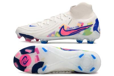 Unisex Nike Phantom Luna Elite FG Football Boots - White/Rainbow